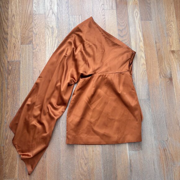 Significant Other Anne One Shoulder Wrap Mini Dress - Picture 6 of 7